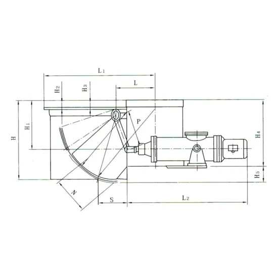 electro-hydraulic fan shaped gate
