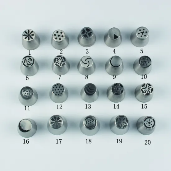 12pcs Small size of Stainless Steel Tulip Petal Nozzles of Russian Piping Tips Set for baking tool