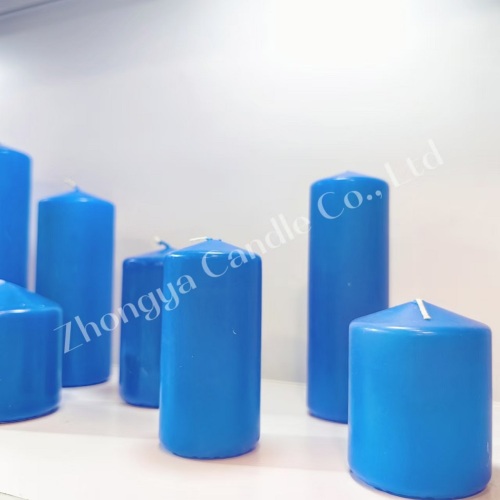 Home decor colorful pillar candle wholesale gift wedding