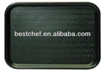 rectangular Black Fast food tray