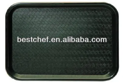 rectangular Black Fast food tray