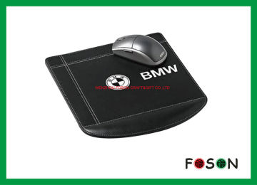 Cool Stitch Leather Mouse Pad With Screen Printing Ergonomic