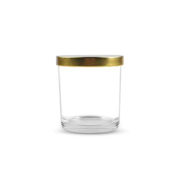 100 ml de bougette de verre rond transparent de haute qualité