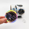 Plastic Bottle Stickers Custom Foil Hologram Hat Label Sticker Manufactory