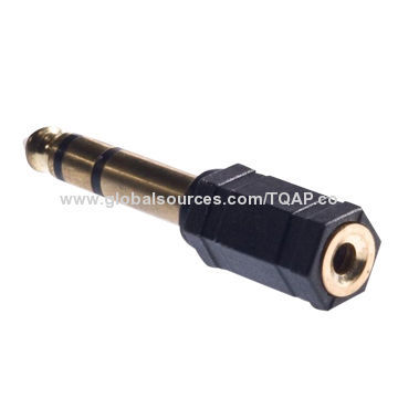 Audio Adapter, 3-pin, 6, 3mm Stereo Male to 1x 3,5 mm Stereo Female