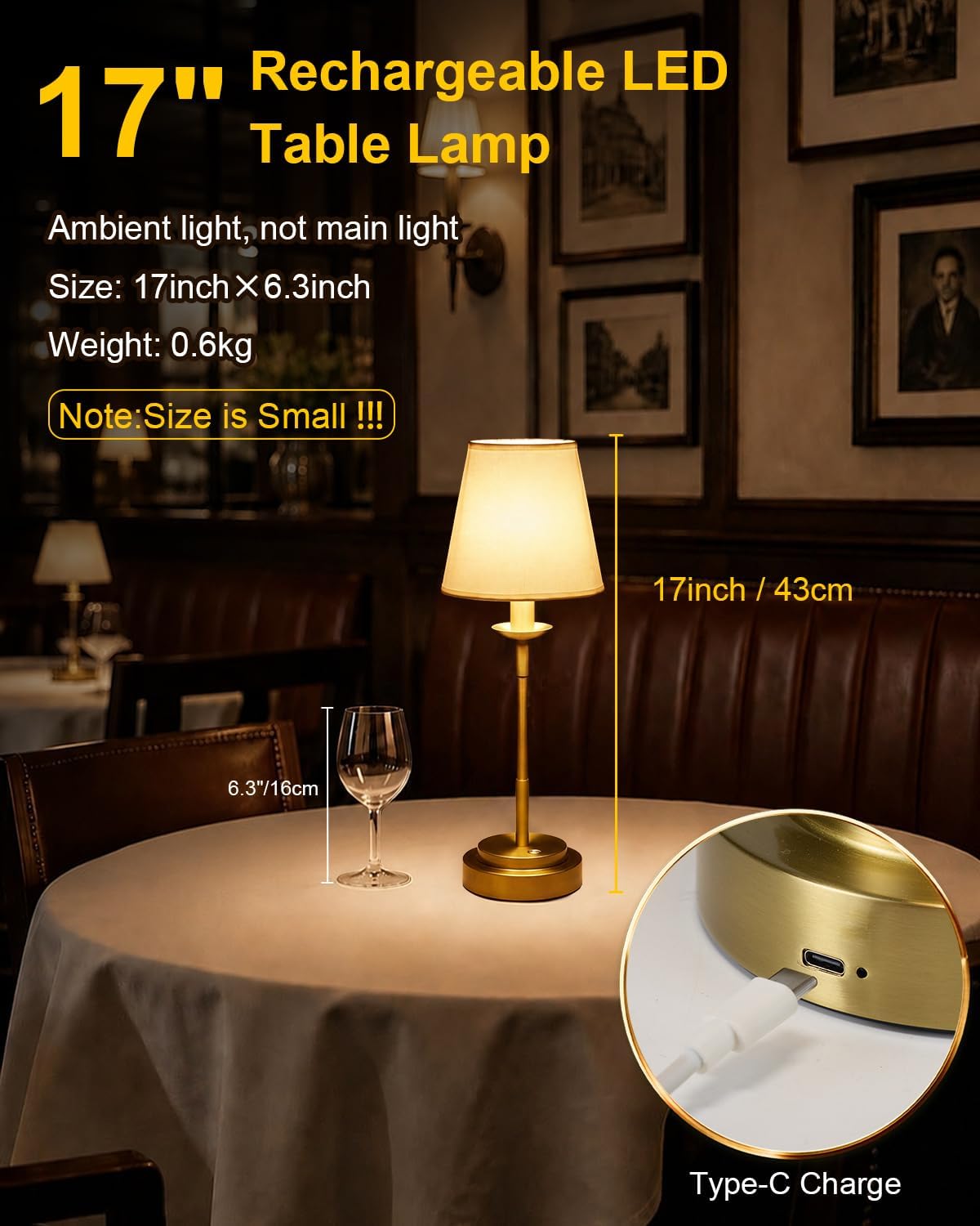 Cordless Rechargeable LED Table Lamp Stepless Dimming 6000mAh (9)
