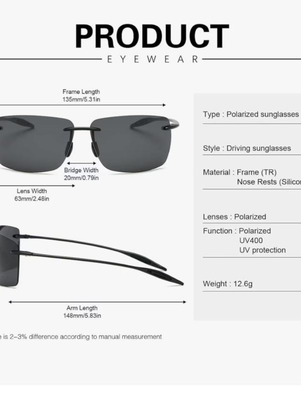 Trendy Frameless Sunglasses for Fashionable Look
