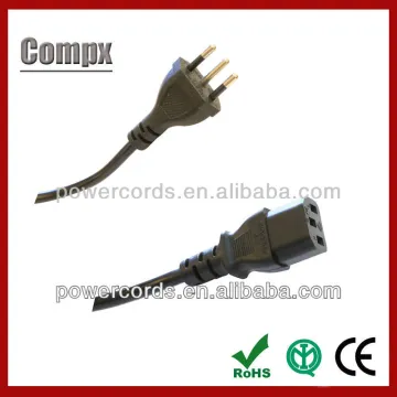 Italy power cord 3 pin male female plug italy imq power cord