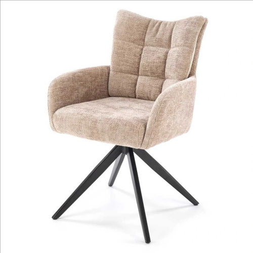 Thick cushion swivel dining chair for hotel use