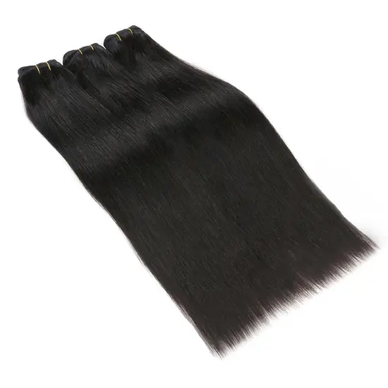100% virgin natural human hair weft Russian double drawn human hair extensions