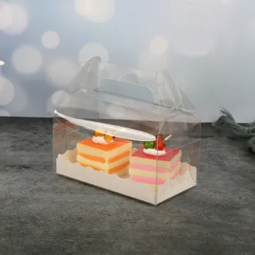Transparent Cake Box Packaging Personalised Cup Cake