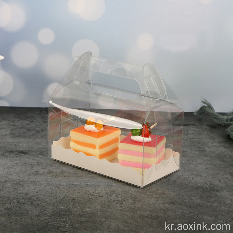 투명한 케이크 박스 포장 개인화 된 컵 케이크