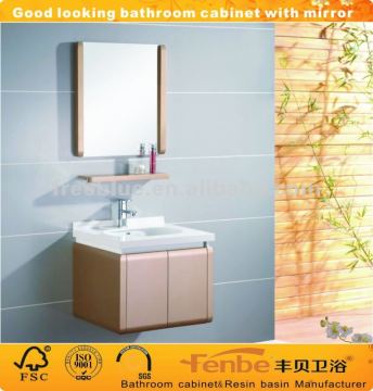 Plywood Bathroom cabinet with mirror cabinet