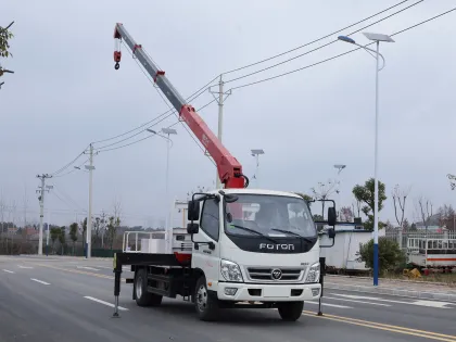 Foton Aoling Blue Exemption Beijing Brand Telescopic Boom Truck Crane