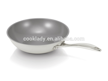 stainless steel frypan with ceramic coating