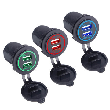 12V-24V Dual USB Car Charger Waterproof Socket for Car Bus Boat