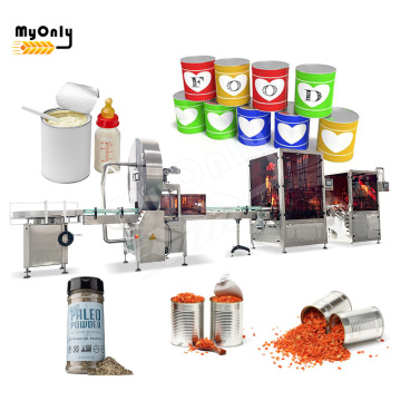 Curry and Lemon Powder Packing Machine: Filling Can and Jar with Milk Protein, Talcum, and Coffee Powder