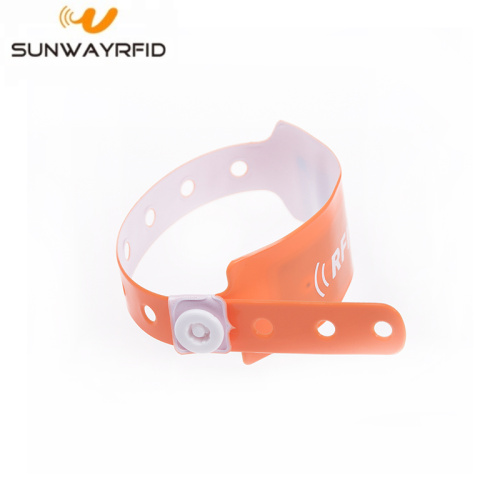 Flexible PVC Disposable NFC RFID Wristband