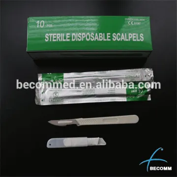 Disposable plastic handle surgical scalpel
