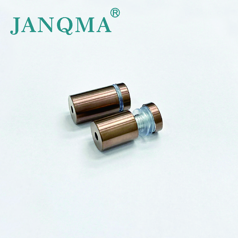 Stainless Steel Glass Acrylic screw Brushed rose gold