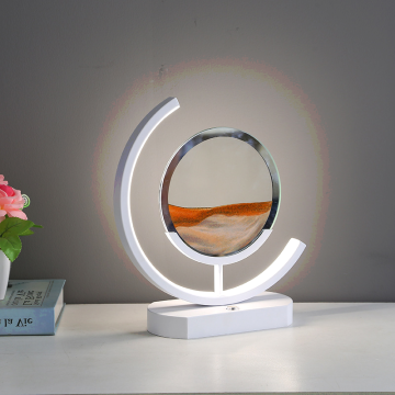 Dynamic Quick Dimmable 3D LED Flowing Painting Table Lamp with Remote Control