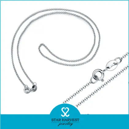 Elegant 925 sterling silver rolo chain