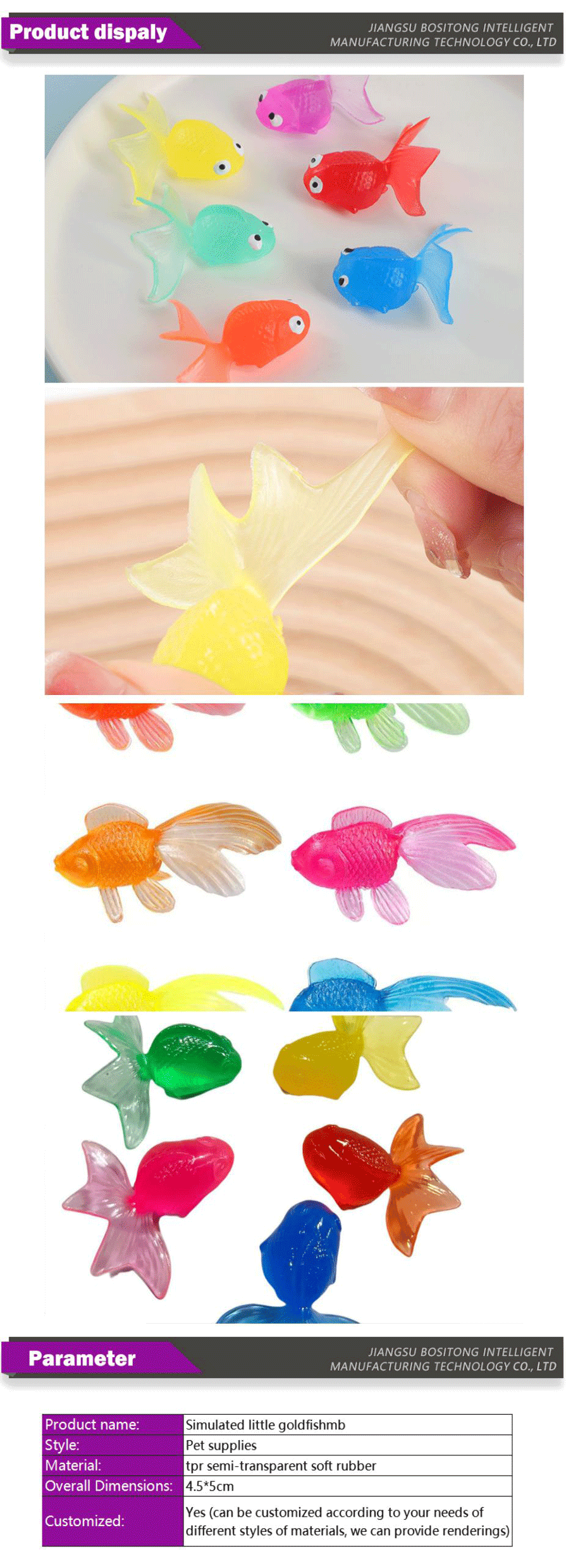 Pet interactive toy with little goldfish