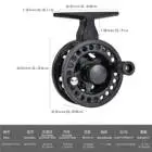 Hard-Tuning Raft Fishing Gear: Black and White Jungle Ice Fishing Rod with High-Foot Front Wheel Luya Set