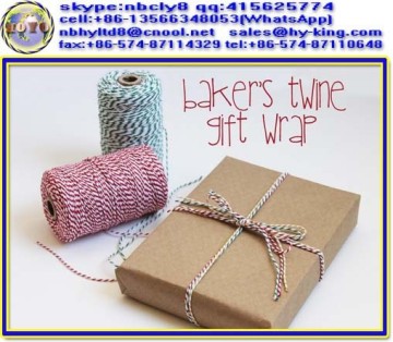 100% natural cotton gift wrapping twine , craft twine string , twisted cotton twine