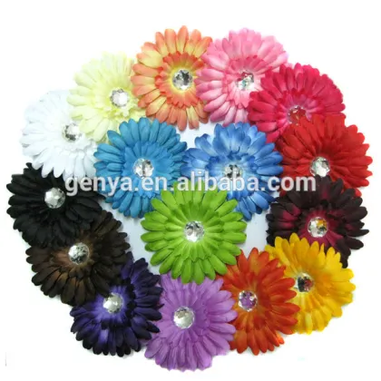 New style 4" daisy Hair Flower with Rhinestones