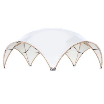 Waterproof Flower-Shaped Awning Tent for Beach Camping and Outdoor Events with Steel Pole Accessory
