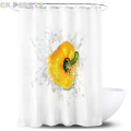 Yellow pepper Curtains Waterproof white bathroom Polyester cute kid‘s’ fashion fresh style Shower Curtains Screen with Hooks new