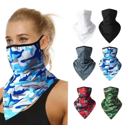 Outdoor Riding Scarf Sunscreen Breathing Face Cover Scarf Bicycle Half Face Scarf Face Masks