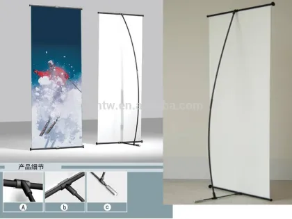 Economic Carbonized pole L Banner stand