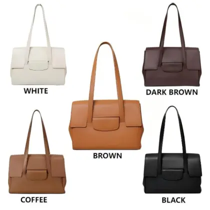 Genuine Leather Laptop Tote Bag for Women