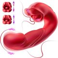 Vibrador de língua com 7 modos de lamber e bater
