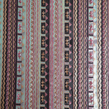 High Quality 100% Polyester Sequin Embroidery Fabric