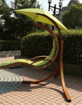 Wooden dream hanging chair-green