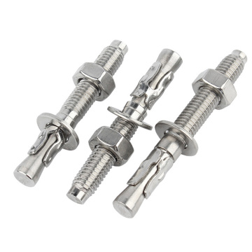 304 Stainless Steel Galvanized Expansion Anchors with Nut and Washer: External Thread Type for Concrete Tunnel Applications