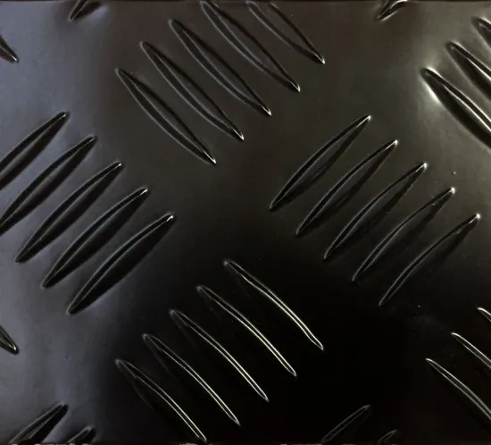 Glossy Black Coated Aluminum Checker Plate