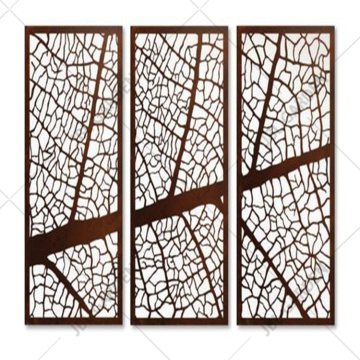 Recinzione decorativa per piscina in acciaio corten