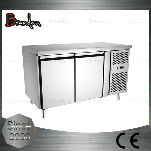 Brandon stainless steel counter top chiller with led lights as work table