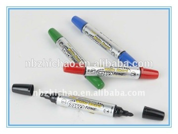 big two tip side marker pen , 2 color in 1 pen ,color never fade