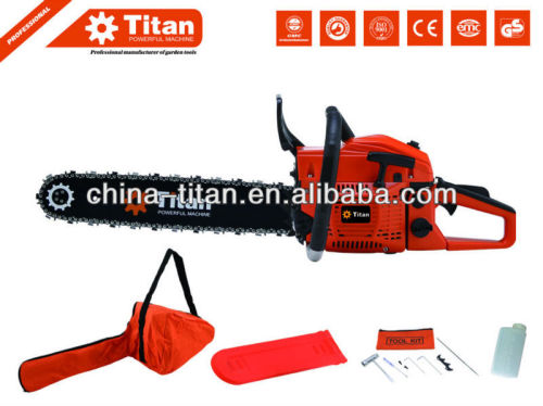 Titan 52cc gas chain saw china with CE, MD certifications air powered chain saw