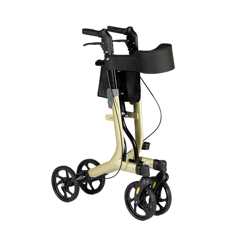Gorący delukse aluminiowy składany wózek Rollator z wyściełanym siedziskiem dla osób niepełnosprawnych