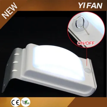 Outdoor Street Path Wall Light Solar Powered 16 LED PIR Motion Sensor