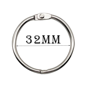 32mm Fashion Silver Iron Metal Catalogue Book Rings for Cards and Albums