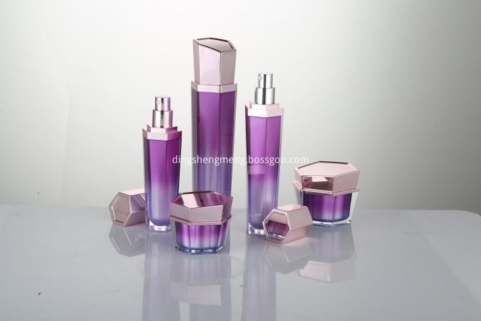 Customized Hexagon Acrylic Cosmetic Bottle