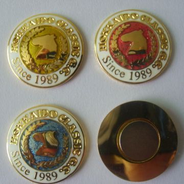 Antique Gold / Matte Gold Soft Enamel Custom Ball Markers