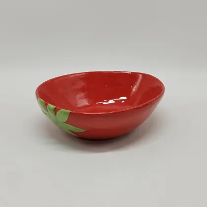 Red Fruit Bowl for Spring Tableware